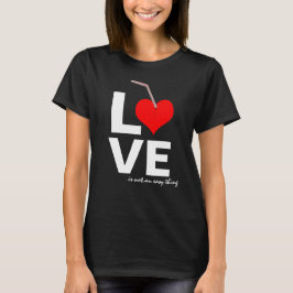 LIEBE ist nicht leicht schwarz T-Shirt