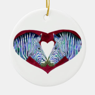 "Liebe ist nicht schwarz & weiß" Zebra Ornament