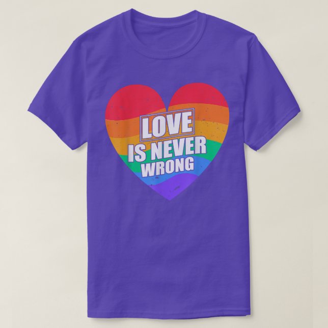 Liebe ist nie falsch LGBTQ Transgender Pride Parad T-Shirt (Design vorne)