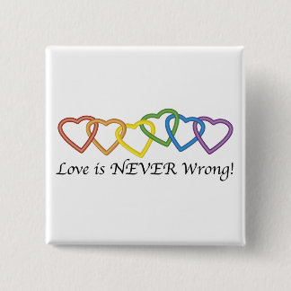 Liebe ist nie falscher Knopf Button