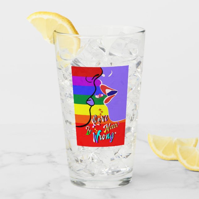 Liebe ist nie falscher Stolz Glas (Vorderseite Ice)