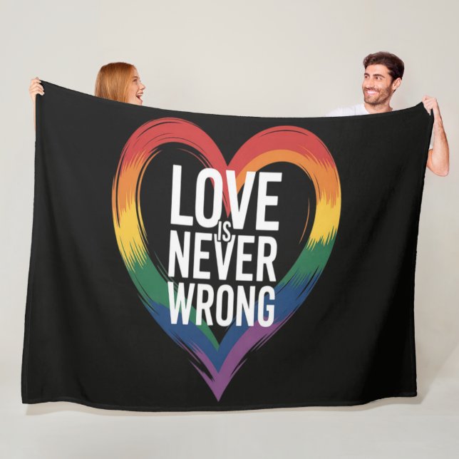 Liebe ist niemals falsch Pride Month LGBT Fleecedecke (Beispiel)
