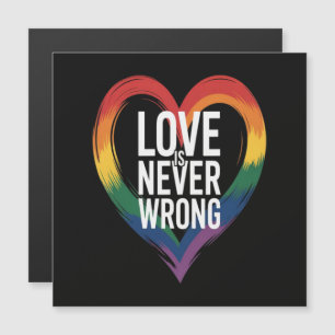 Liebe ist niemals falsch Pride Month LGBT Magnetkarte