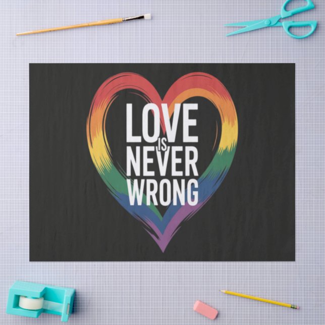 Liebe ist niemals falsch Pride Month LGBT Seidenpapier (Basteln)