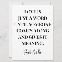 Liebe ist nur ein Wort, bis jemand kommt