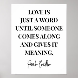Liebe ist nur ein Wort, bis jemand kommt Poster