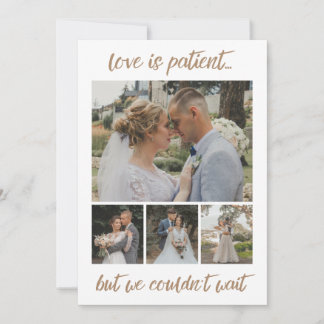 Liebe ist Patient 6 Foto Hochzeitsankündigung Ankündigung