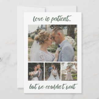 Liebe ist Patient 6 Foto Hochzeitsankündigung Ankündigung