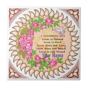 Liebe ist Patient Christliche Kreuz-Fliese Fliese