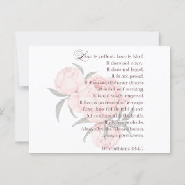 Liebe ist Patient - Heirat mit Schrift Postkarte