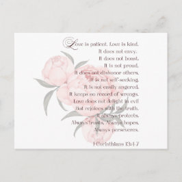 Liebe ist Patient - Heirat mit Schrift Postkarte