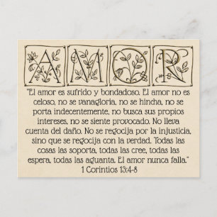 Liebe ist patient Kind-nie Versagt~Scripture~Weddi Postkarte