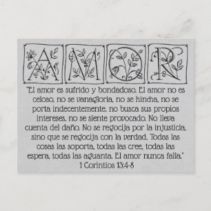 Liebe ist patient Kind-nie Versagt~Scripture~Weddi Postkarte