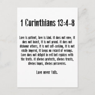 Liebe ist Patient Postkarte