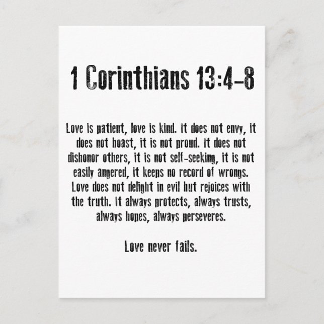 Liebe ist Patient Postkarte (Vorderseite)