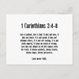 Liebe ist Patient Postkarte