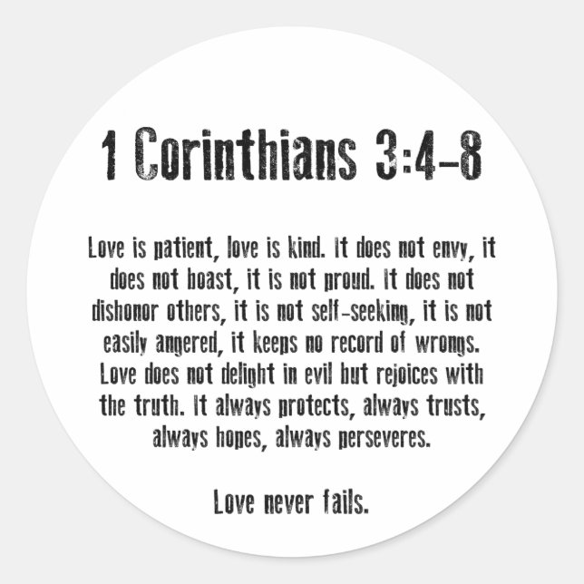 Liebe ist Patient Runder Aufkleber (Vorderseite)