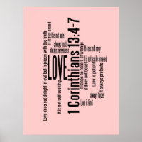 Liebe ist Patient Scramble Rosa ungerahmt oder ger