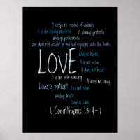 Liebe ist Patienten Mix Blue uneingerahmt oder ger