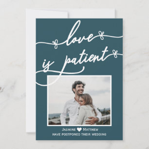 Liebe ist Patientenkalligrafie auf Hochzeit versch Save The Date