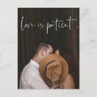 Liebe ist Patientenkollektion, die auf der Postkar