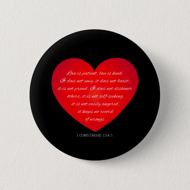 Liebe ist Patientenquote Valentine | Schaltfläche  Button (Vorderseite)