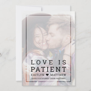 Liebe ist Patientenverblassenes Foto Minimalistisc Save The Date