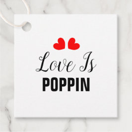 Liebe ist Poppin Niedliche Rote Liebe Herz Hochzei Geschenkanhänger