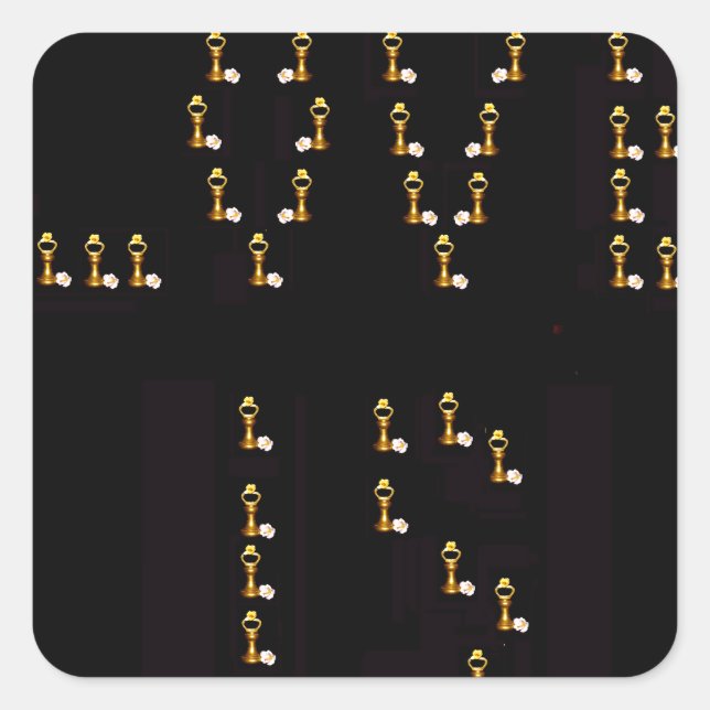 Liebe ist quadratischer aufkleber (Vorderseite)