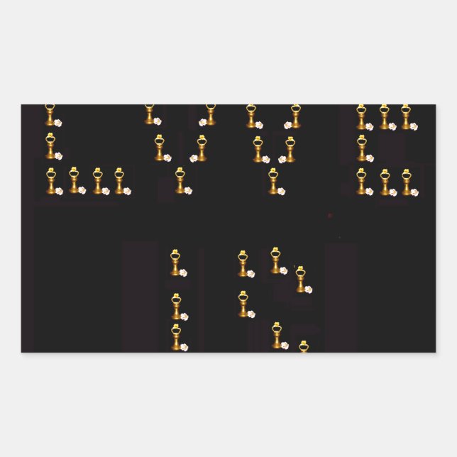 Liebe ist rechteckiger aufkleber (Vorderseite)