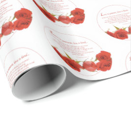 Liebe ist Rote Rose von Patienten Geschenkpapier
