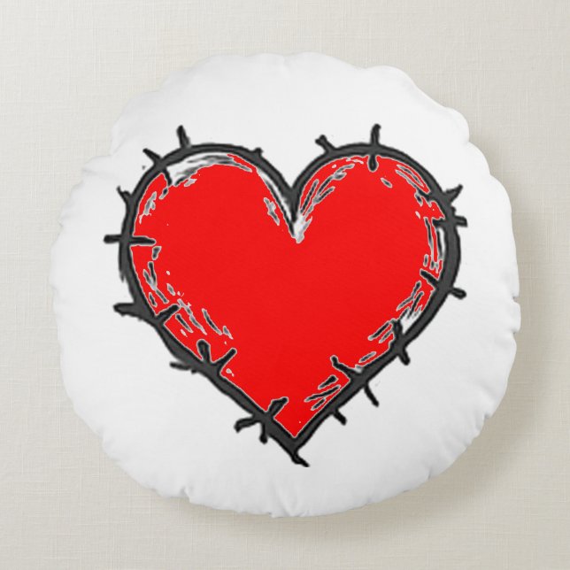 Liebe ist rundes kissen (Vorderseite)