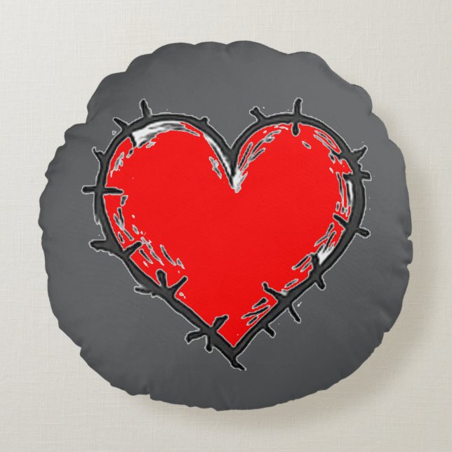 Liebe ist rundes kissen (Vorderseite)