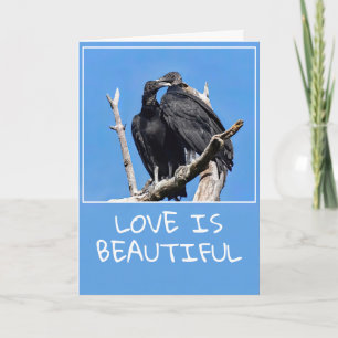 Liebe ist schöne Geier gefaltete Weihnachtskarte Feiertagskarte