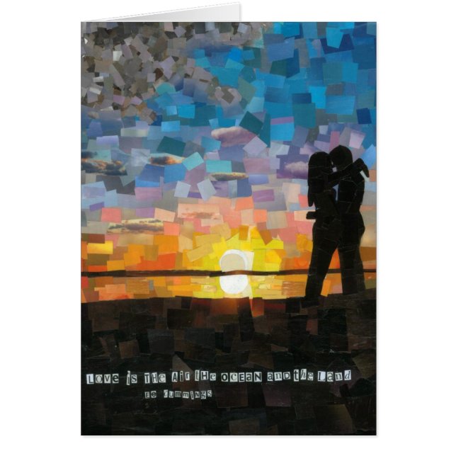 "Liebe ist…" Sonnenuntergang-Silhouetteliebhaber (Vorne)