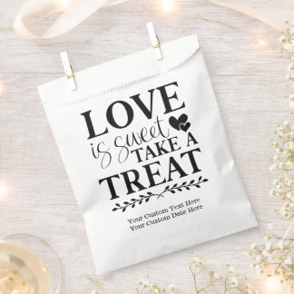 Liebe ist süß Bitte nehmen Sie eine Leckerei Gefäl Geschenktütchen