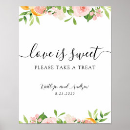 Liebe ist süß Bitte nehmen Sie eine Leckerei Unter Poster