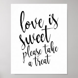 Liebe ist süß, bitte nimm ein Geschenk Rustikales Poster