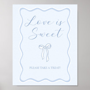 Liebe ist süß Blaue heiraten Favorit Poster