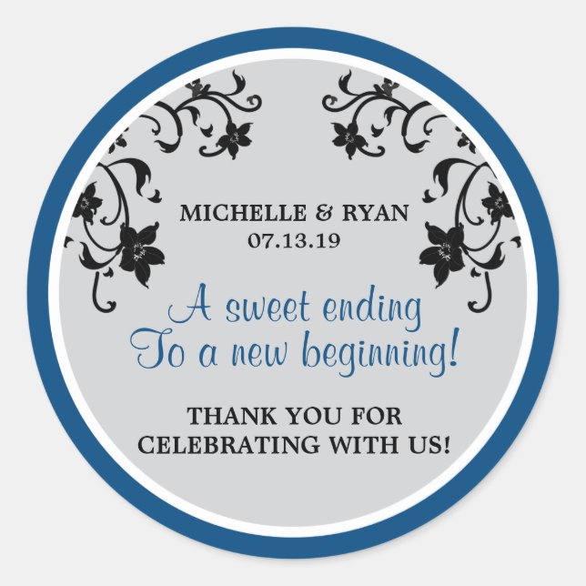 Liebe ist süß - Blume Reben Runder Aufkleber (Vorderseite)