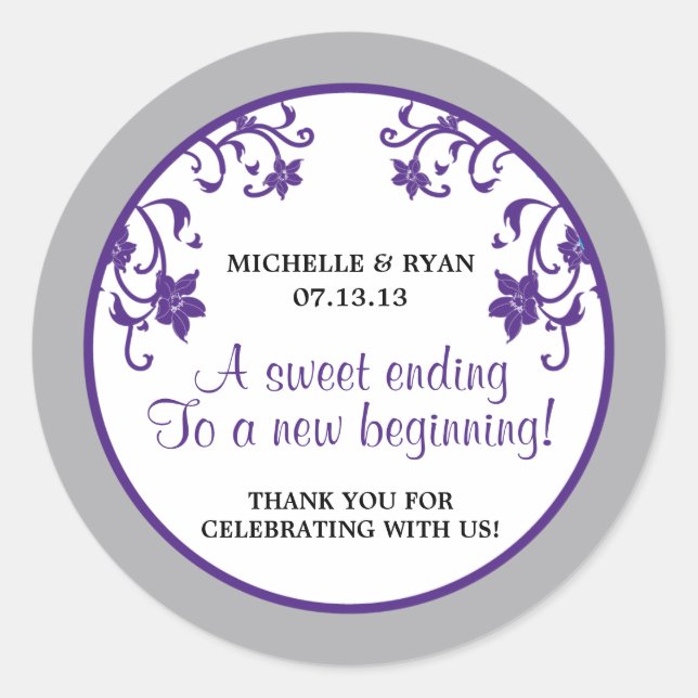 Liebe ist süß - Blume Runder Aufkleber (Vorderseite)