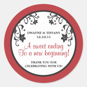 Liebe ist süß - Blume Runder Aufkleber