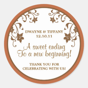 Liebe ist süß - Blume Runder Aufkleber