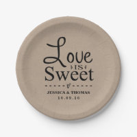 Liebe ist süß! Custom Wedding Paper Teller