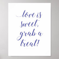 Liebe ist süß Grab eine Leckerei Navy Blue Candy B