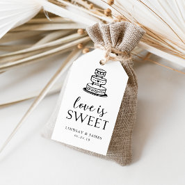 Liebe ist süß | Hochzeitstorte Geschenkanhänger