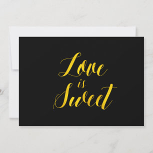 "Liebe ist süß" Imitate Gold Foil Chic Wedding Sig Einladung
