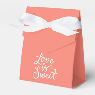 Liebe ist süß in Lachs und Weiße Hochzeit Geschenkschachtel