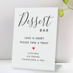 Liebe ist süß - Leckerei Hochzeit Dessert Sockelschild