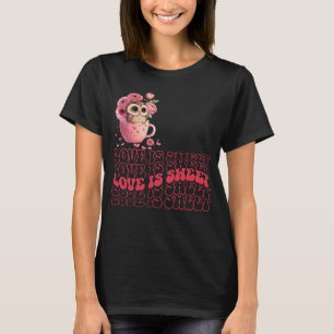 Liebe ist süß-Lustiger Valentinstag-Niedliche Eule T-Shirt